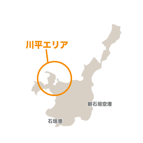 石垣島・川平エリアへのアクセスマップ